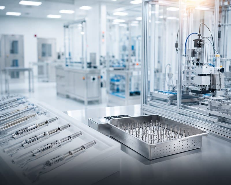 Reinraum-Produktion in der Medizintechnik mit Präzisionsbauteilen